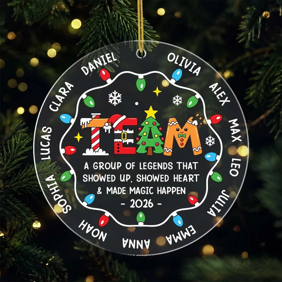 Personalized Team Christmas Legends 2026 Acrylic Ornament 8 Personalized Team Christmas Legends 2026 Acrylic Ornament