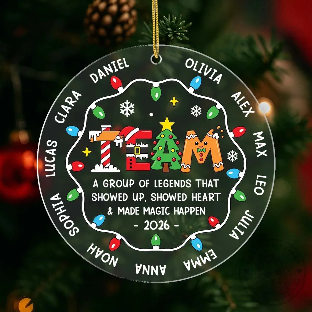 Personalized Team Christmas Legends 2026 Acrylic Ornament 9 Personalized Team Christmas Legends 2026 Acrylic Ornament