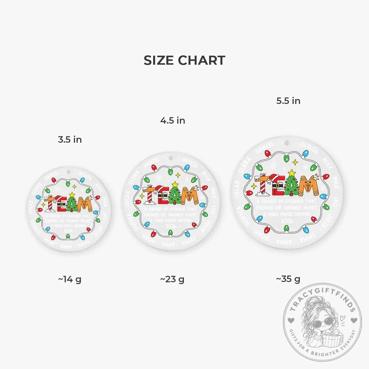 Personalized Team Christmas Legends 2026 Acrylic Ornament 11 Personalized Team Christmas Legends 2026 Acrylic Ornament