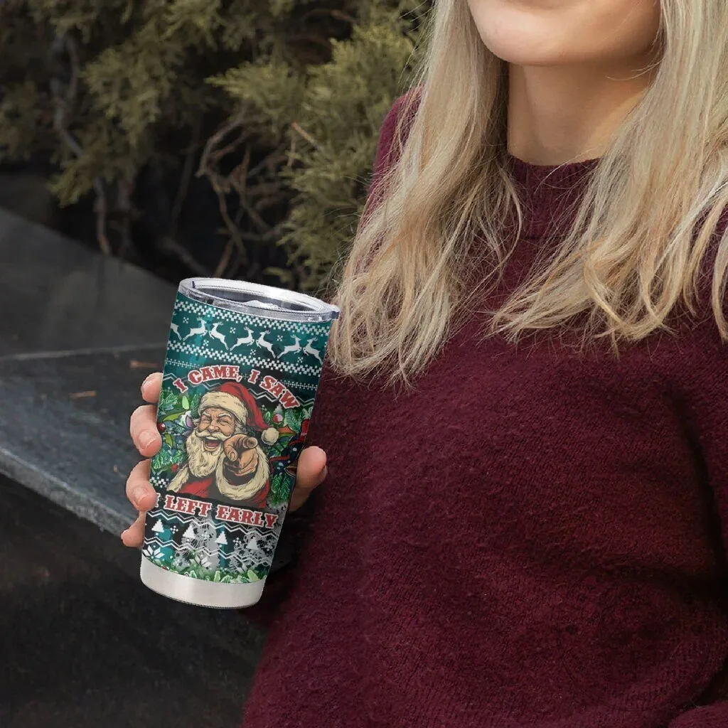 Funny Santa Claus I Don't Believe In You Either Christmas Pattern Tumbler 9 Funny Santa Claus I Don