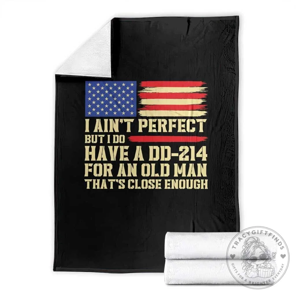 Military Veteran DD-214 American Flag Patriotic Quote Fleece Blanket 1 Military Veteran DD-214 American Flag Patriotic Quote Fleece Blanket